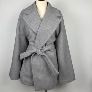 NWT GAP Women's Gray Trench Coat Sz L